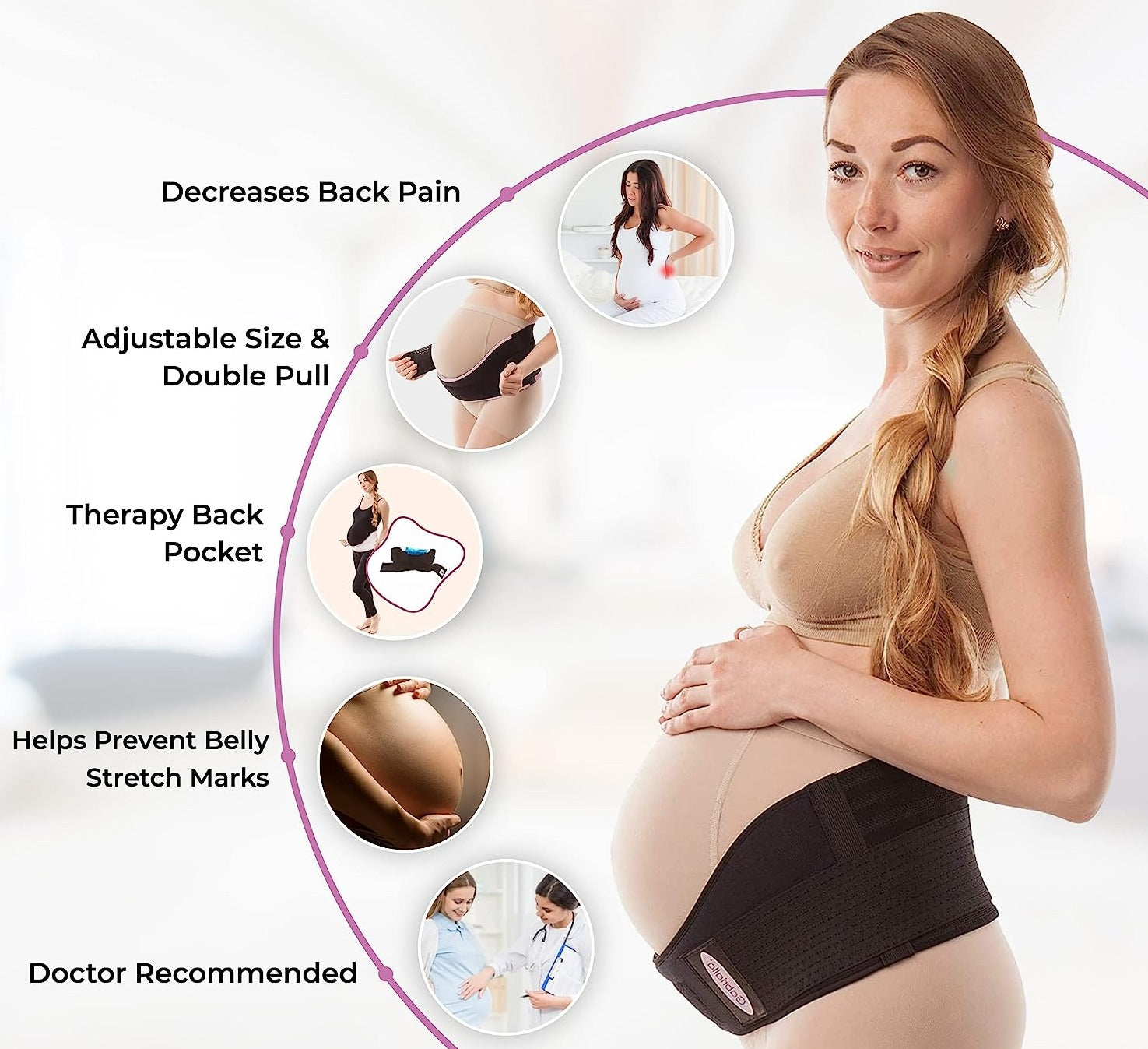 Womens Maternity Belt - Maternity Support Belt - Pregnant Woman Maternity  Belt Pregnancy Support Corset Prenatal Care Athletic Bandage Girdle